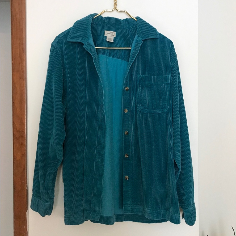 Vintage Corduroy Button LL Bean Shirt